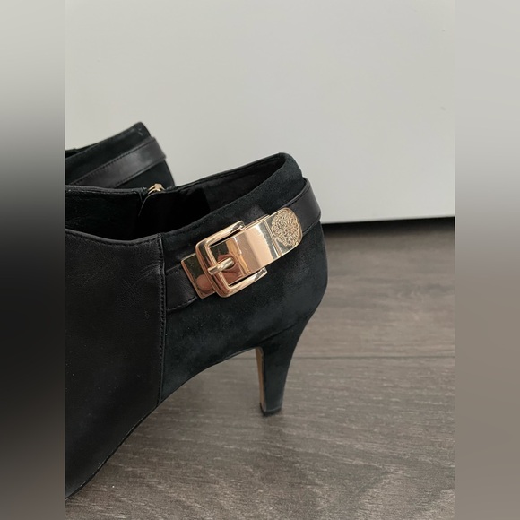 Vince Camuto heels boots booties heeled pumps 95 leather black - Picture 2 of 7